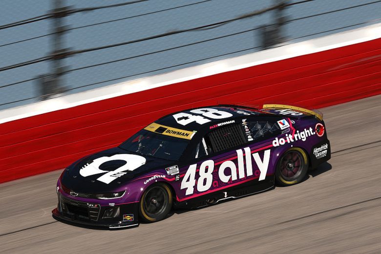 Alex Bowman drives at Darlington.