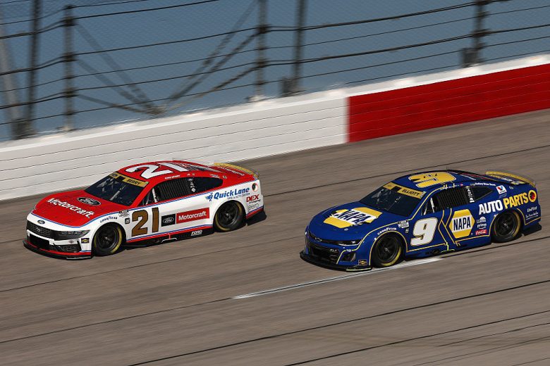 Josh Berry and Chase Elliott drive at Darlington.