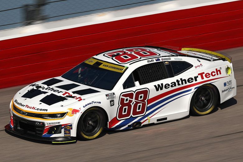 Shane van Gisbergen drives at Darlington.