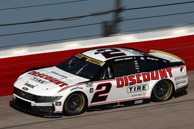 Austin Cindric drives at Darlington.