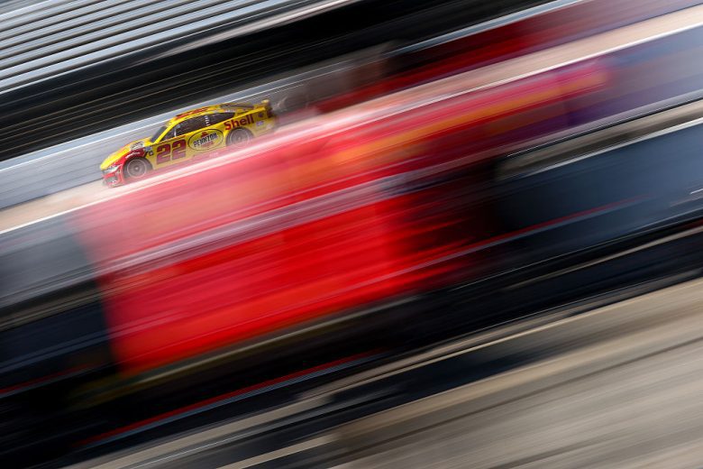 Joey Logano drives at Darlington.