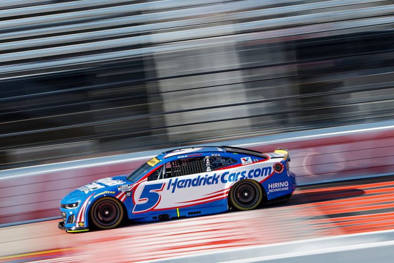 Kyle Larson drives at Darlington.