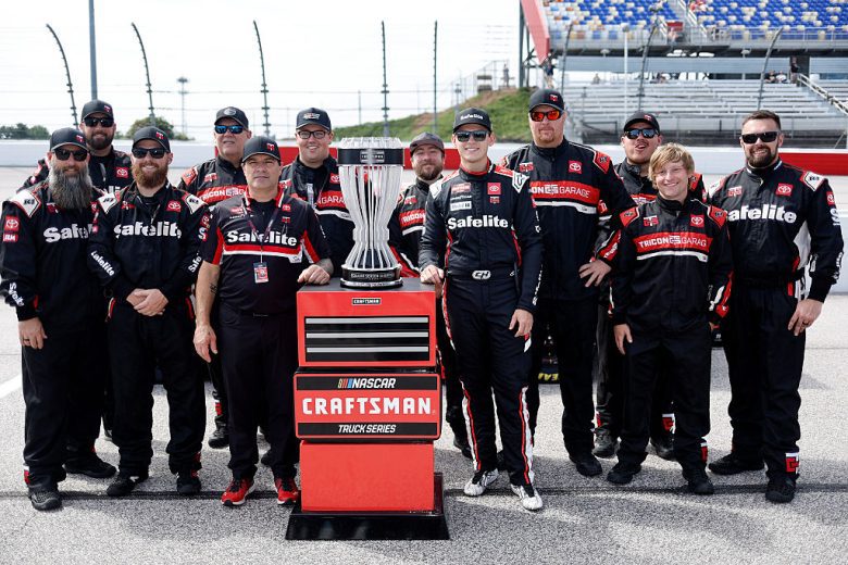 Corey Heim and Tricon Garage celebrate at Darlington.