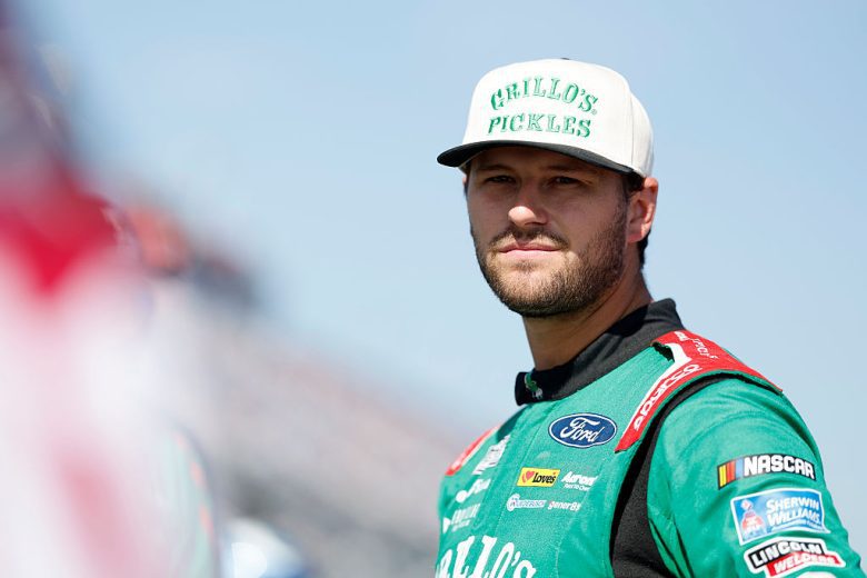 Todd Gilliland looks on at Darlington.