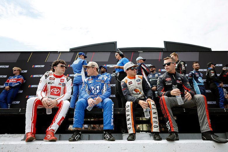 Truck Series drivers during driver intros at Darlington.