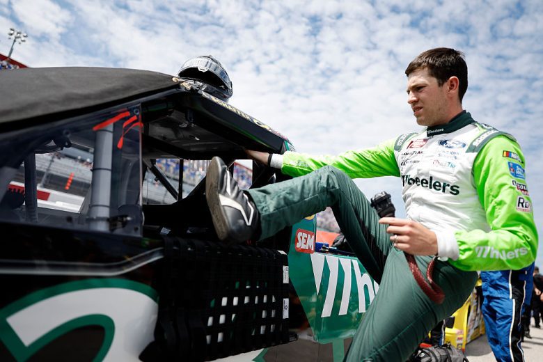 Chandler Smith gets into his truck at Darlington.