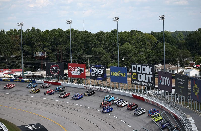 A general view of racing at Darlington.
