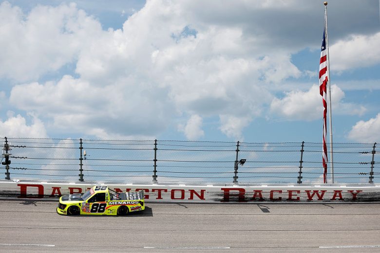 Matt Crafton drives at Darlington.