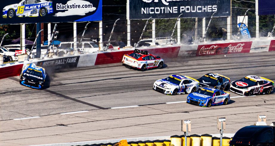 Tyler Reddick and Josh Berry crash at Darlington.
