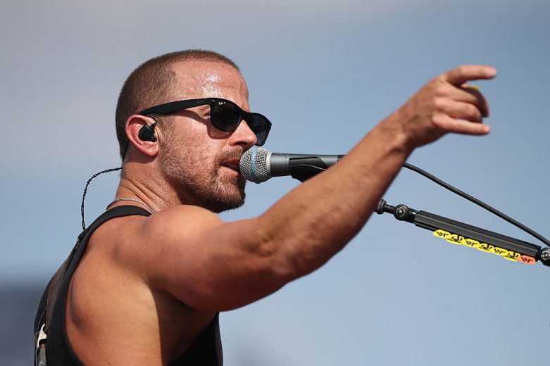 Kip Moore performs during a show at Darlington Raceway.