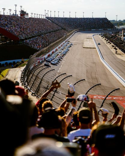 Fans cheer as the Cup Series Playoffs begin at Darlington Raceway.