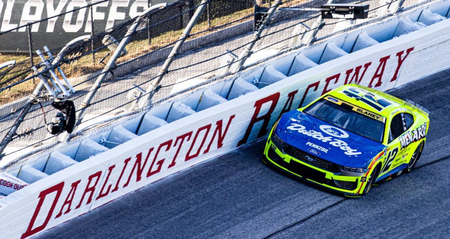 Ryan Blaney drives during the Southern 500 at Darlington.