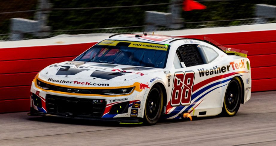 Shane van Gisbergen drives during the Southern 500 at Darlington.