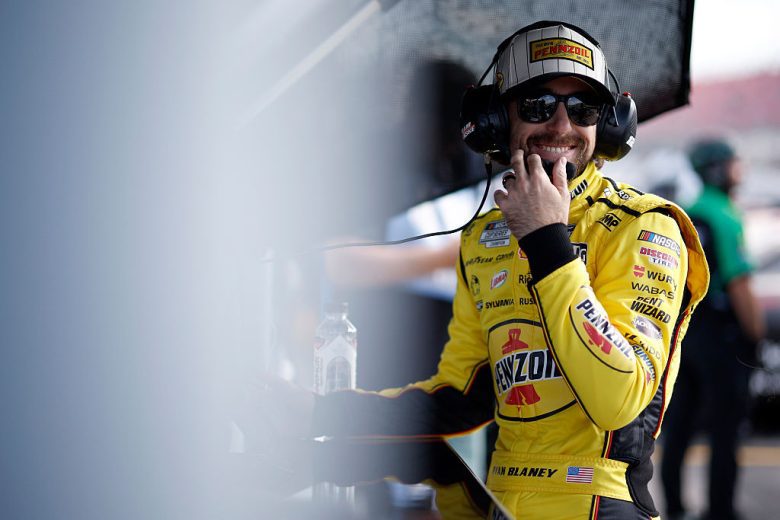 Ryan Blaney looks on at Gateway.
