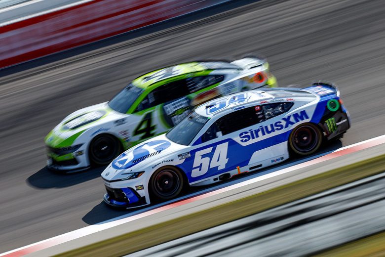 Ty Gibbs and Noah Gragson drive at Gateway.