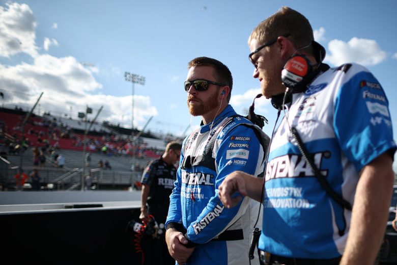 Chris Buescher looks on at Gateway.
