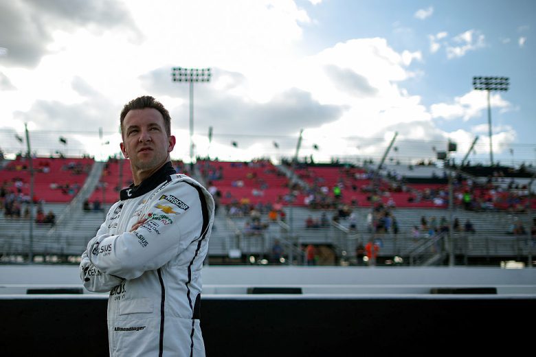 AJ Allmendinger looks on at Gateway.