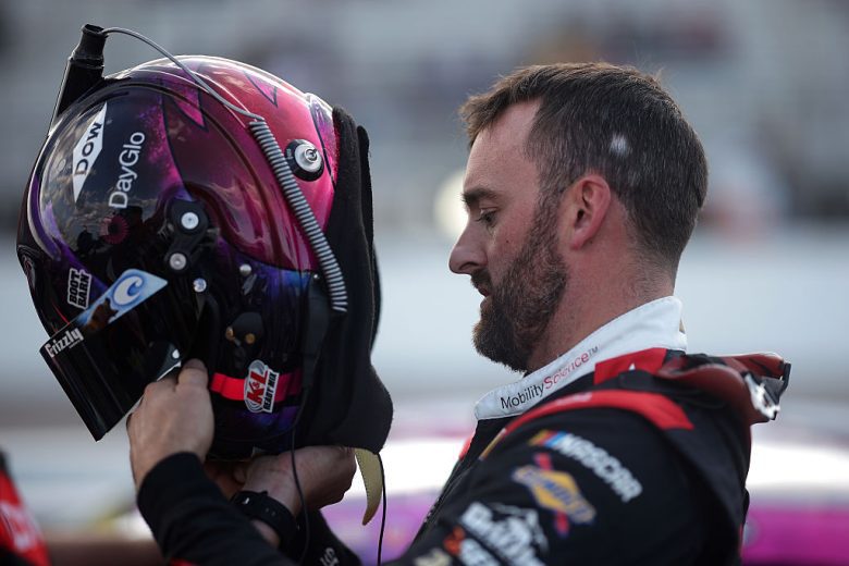 Austin Dillon puts on his helmet at Gateway.