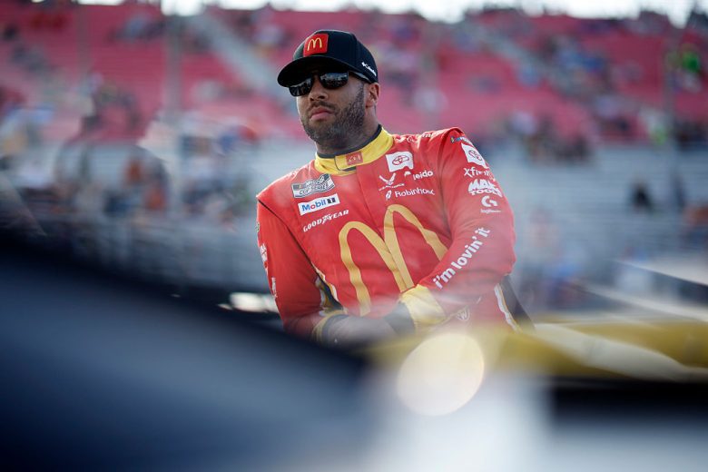 Bubba Wallace looks on at Gateway.