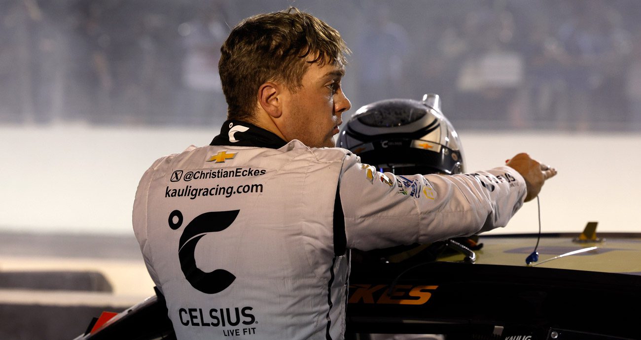 Christian Eckes after Xfinity race at Gateway.