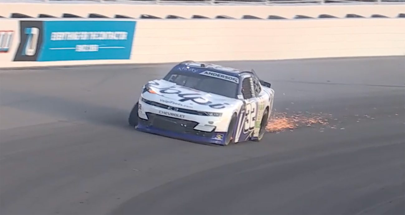Jordan Racing Spa Crash Jordan Anderson crashes; Zilisch wins Stage 1 | NASCAR
