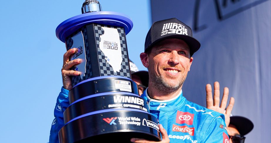 denny hamlin wins at gateway