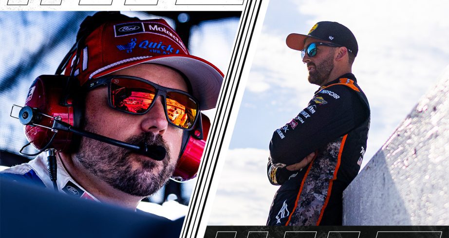 Graphic of Josh Berry and Austin Dillon looking on