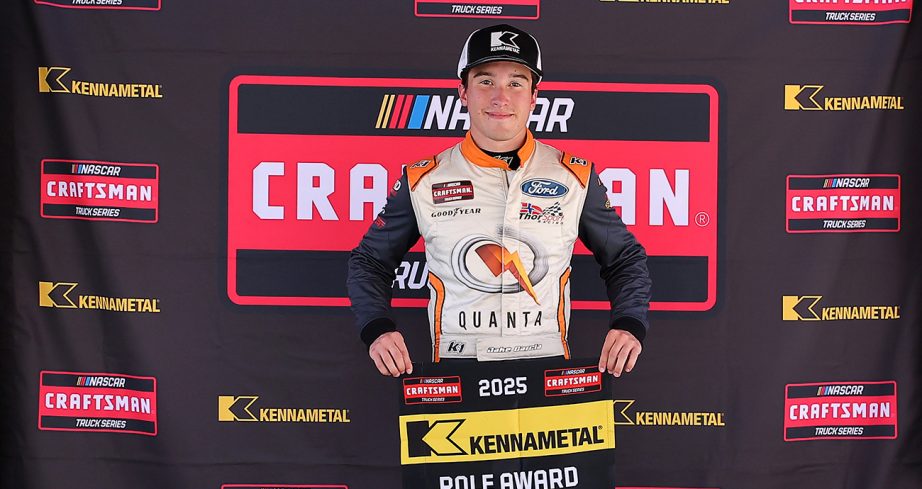 jake garcia wins the nascar craftsman truck series pole at bristol