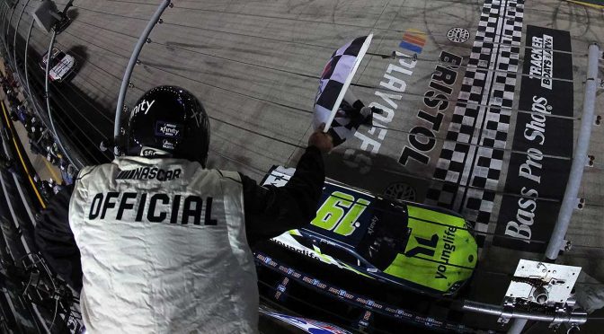 Aric Almirola holds off Sheldon Creed in thrilling Xfinity Series finish at Bristol