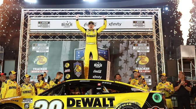 Christopher Bell completes JGR Round of 16 sweep, wins Bristol Night Race