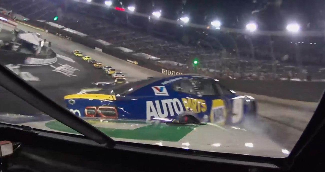Different vantage point: See Nemechek’s view of Elliott spin