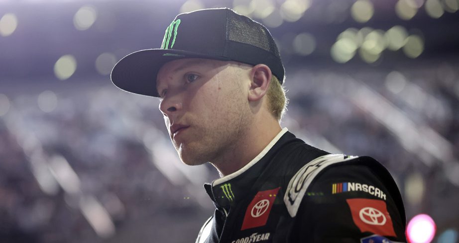 Ty Gibbs walks pit road at Daytona.
