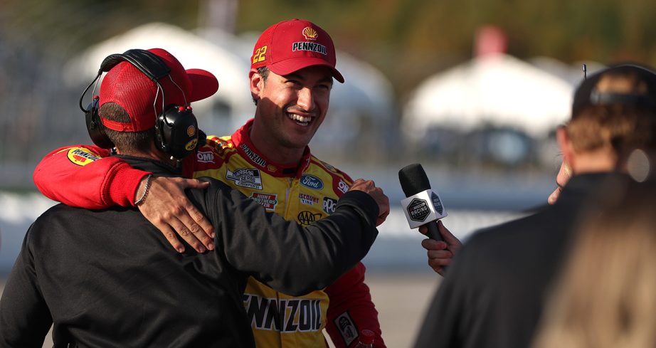 joey logano wins the nascar cup series pole at new hampshire