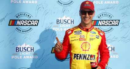 Joey Logano soars to Busch Light Pole Award at New Hampshire