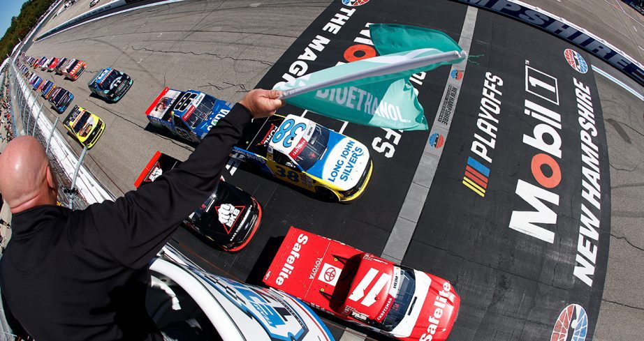 the truck series race at new hampshire goes green