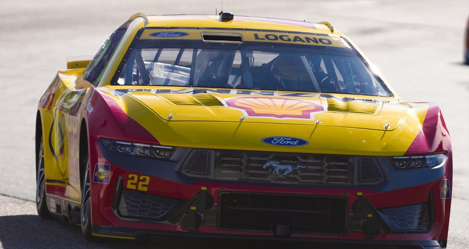 Joey Logano drives.