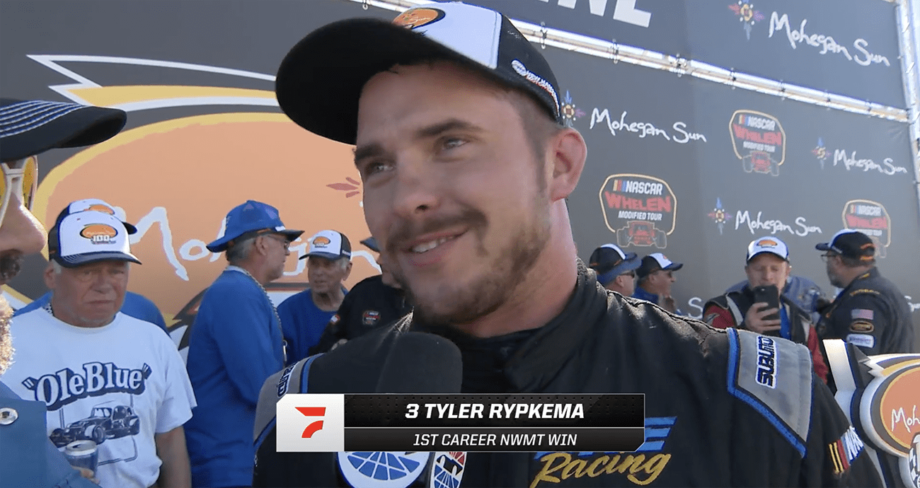 Tyler Rypkema's Victory Lane interview at New Hampshire Motor Speedway ...