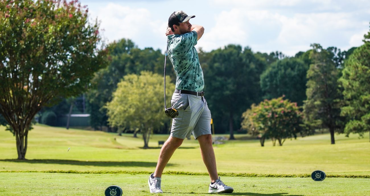 Chase Briscoe tees off at Rolling Hills Country Club in Monroe, North Carolina