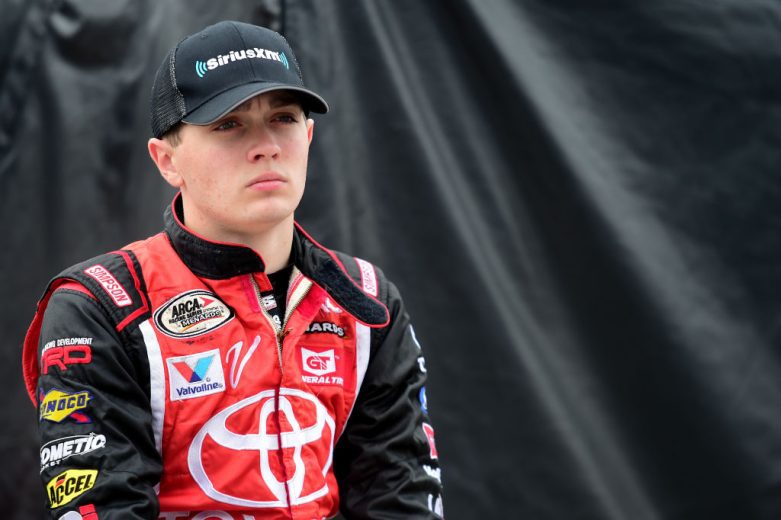 Christian Eckes looks on at Martinsville.