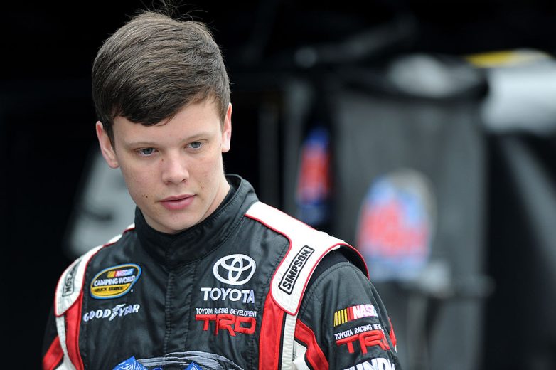 Erik Jones looks on at Martinsville.
