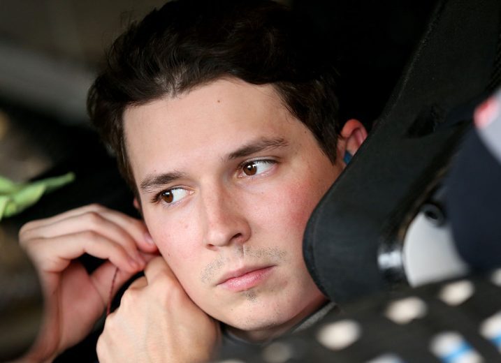 Brennan Poole sits in his car at Kentucky.