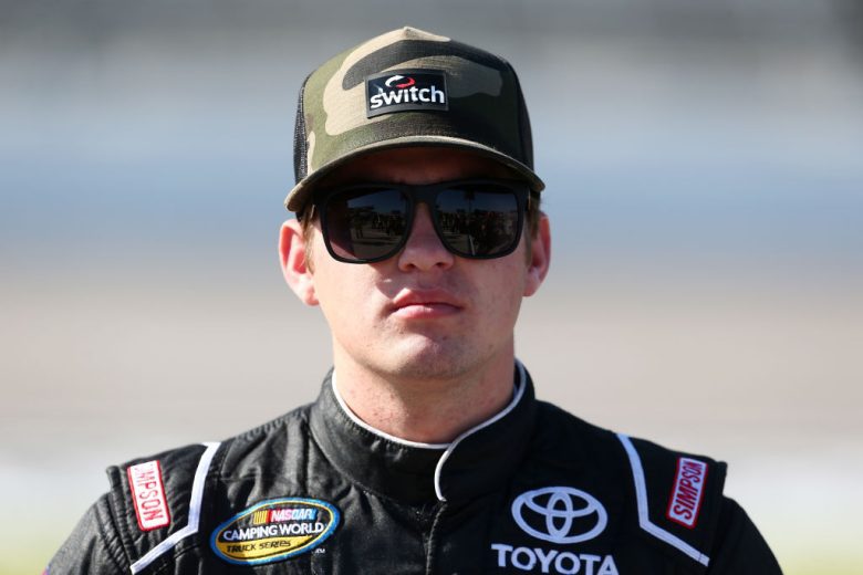 Noah Gragson looks on at Texas.