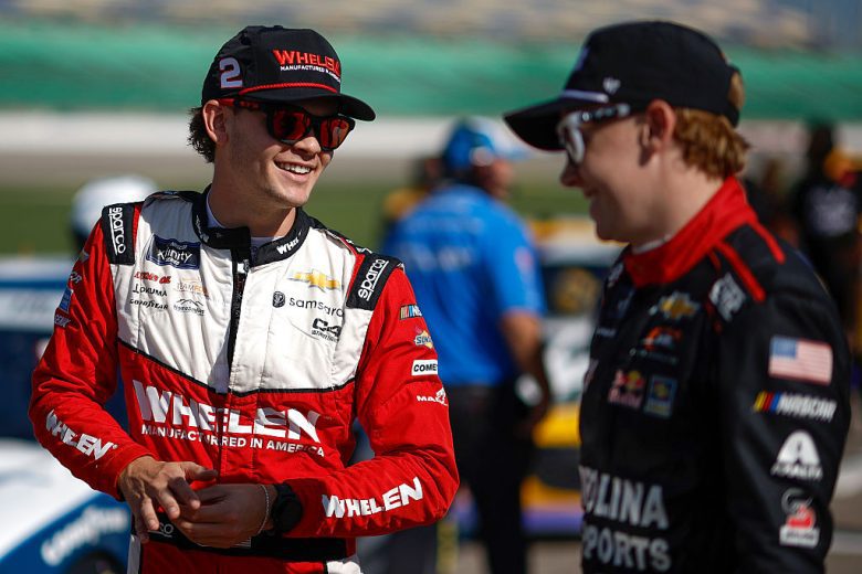 Jesse Love and Connor Zilisch talk at Kansas.