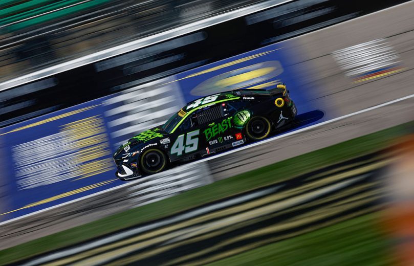 Tyler Reddick drives at Kansas.