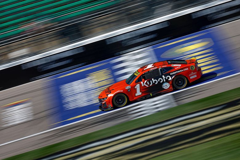 Ross Chastain drives at Kansas.
