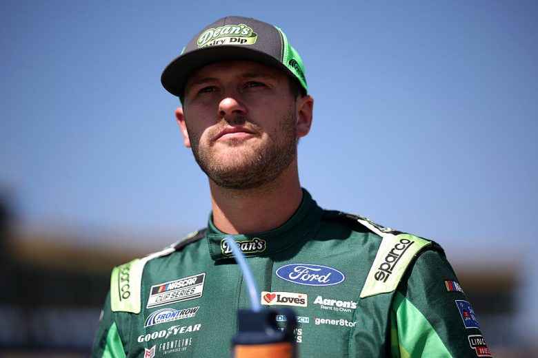 Todd Gilliland looks on at Kansas.