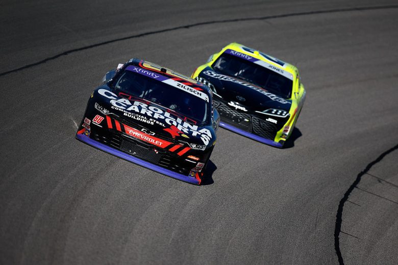 A general view of racing at Kansas.