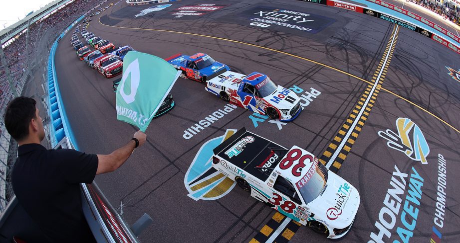 the nascar craftsman truck series race at phoenix goes green