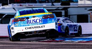 Ross Chastain and Bubba Wallace race at the Charlotte Roval.