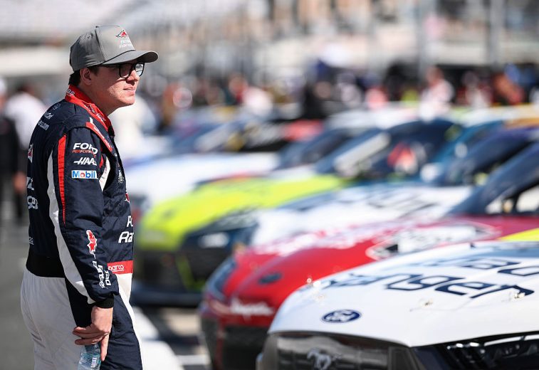 Sheldon Creed looks on at Charlotte Roval.